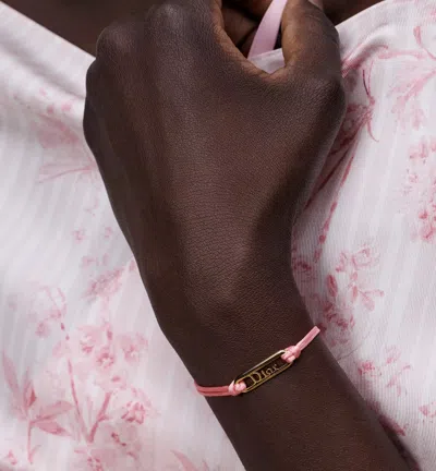 Dior Iviera  Link Bracelet In Gold And Pink