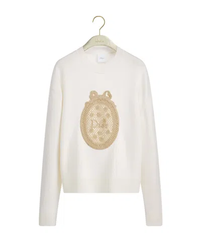 Dior Iviera  Médaillon Sweater In Neutral