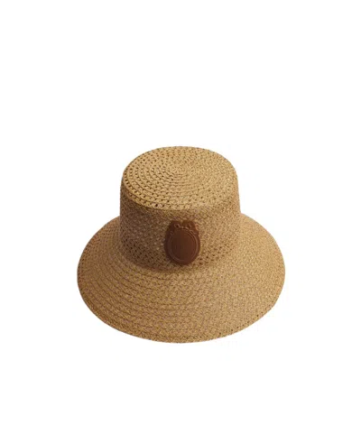 Dior Iviera  Médaillon Teddy-d Large Brim Hat In Brown