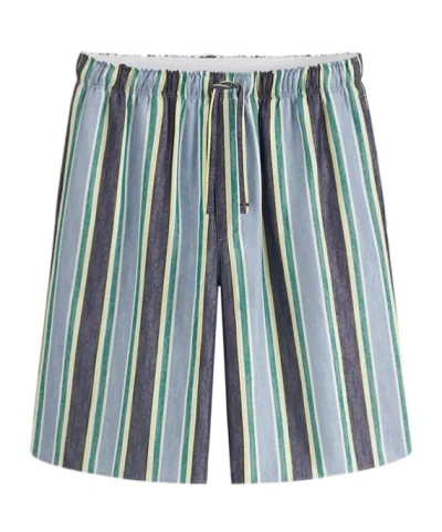 Dior Iviera  Oblique Sun Stripes Shorts In Gray