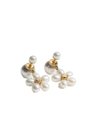 Dior Iviera  Tribales Earrings In White