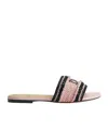 Dior Woven Raffia Sandal In Multi
