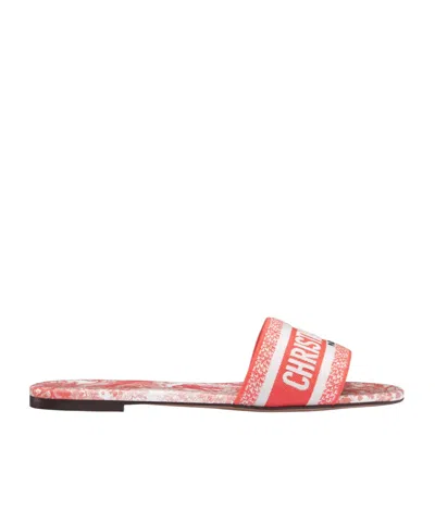 Dior Iviera Dway Cotton Slippers In Pink