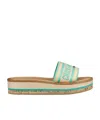 Dior Iviera Dway Platform Sole Slippers In Nude