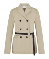 Dior Iviera Fitted Belted Jacket In Neutral