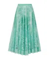 Dior Iviera Flared Mid-length Skirt In Green