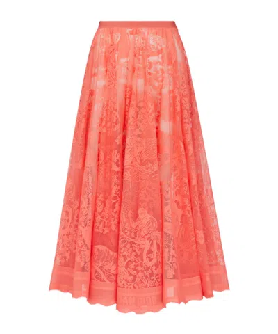 Dior Iviera Flared Skirt In Pink