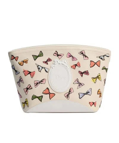 Dior Iviera Large  Blooming Pouch In White