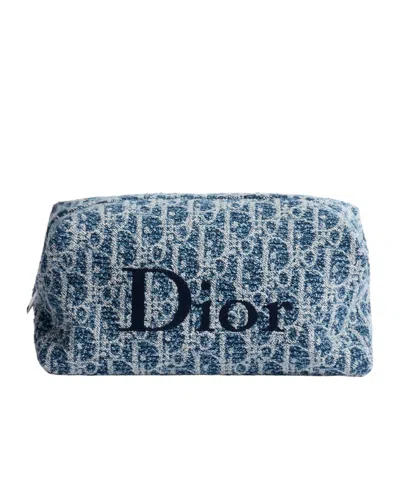 Dior Iviera Large Travel Venus Pouch In Blue
