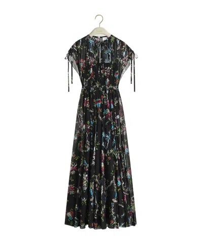 Dior Iviera Long Flared Dress In Multi