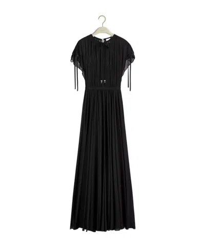 Dior Iviera Long Flared Dress In Black
