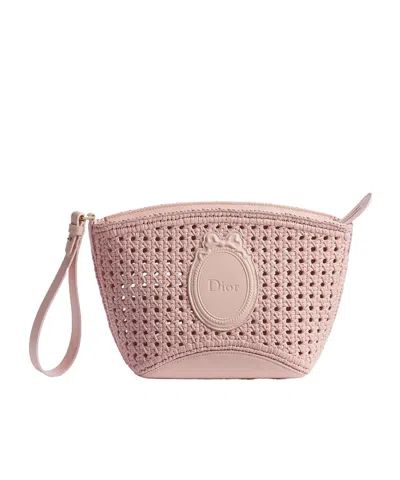 Dior Iviera Medium  Blooming Pouch In Pink