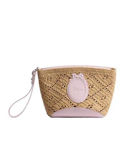 Dior Iviera Medium  Blooming Pouch In Pink
