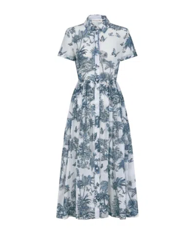 Dior Iviera Mid-length Shirtdress In Gray
