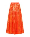 Dior Iviera Mid-length Skirt In Orange
