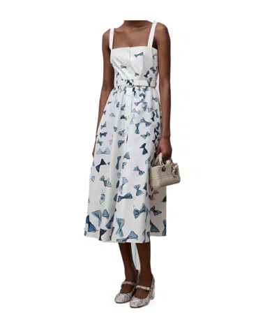 Dior Iviera Mid-length Belted Dress In Multi