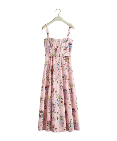 Dior Iviera Mid-length Belted Dress In Purple
