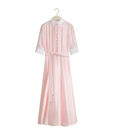 Dior Iviera Mid-length Belted Shirtdress In Neutral