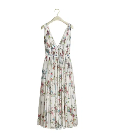 Dior Iviera Mid-length Flared Dress In White