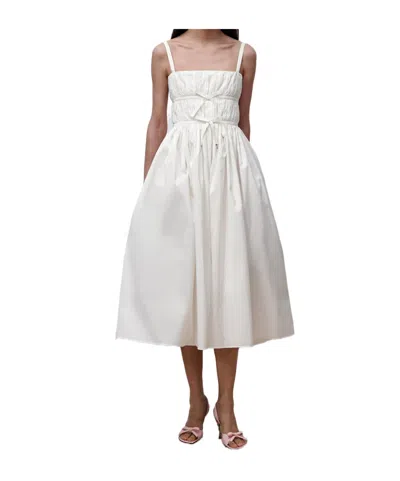 Dior Iviera Mid-length Flared Dress In White