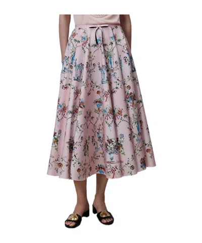 Dior Iviera Mid-length Flared Skirt In Blue