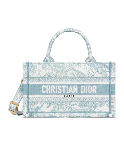 Dior Iviera Mini  Book Tote In White