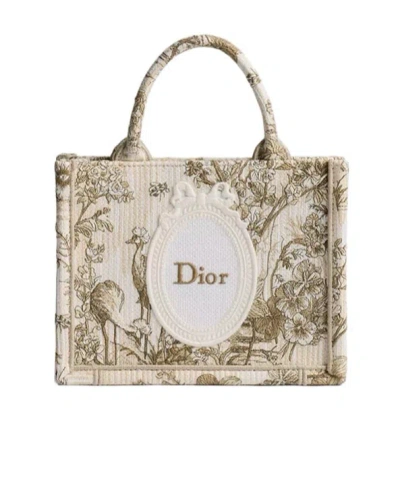 Dior Iviera Mini  Book Tote With Strap In Blue