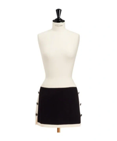 Dior Iviera Mini Straight Skirt In Black