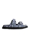 Dior Flat Sandals Open Toe Double Strap In Blue