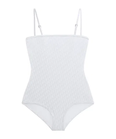 Dior Iviera One-piece Swimsuit In White