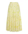 Dior Iviera Pleated Detail Skirt In Yellow