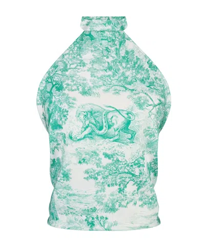 Dior Iviera Printed Vest In Green