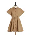 Dior Iviera Short Belted Shirtdress In Neutral