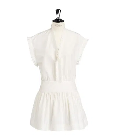Dior Iviera Short Flared Dress In White