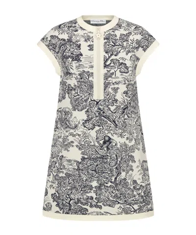 Dior Iviera Short Flared Dress In Multi