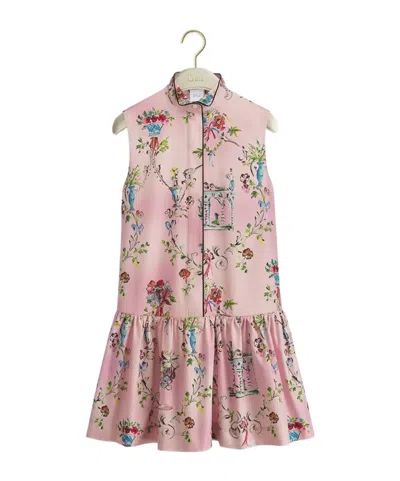 Dior Iviera Short Flared Dress In Multi