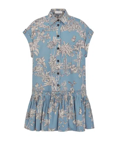 Dior Iviera Short Shirtdress In Blue