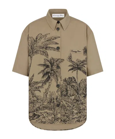 Dior Iviera Short-sleeved Jacket In Brown