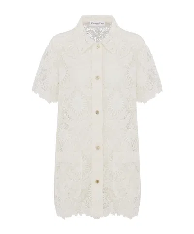 Dior Iviera Short-sleeved Shirt In White