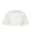 Dior Iviera Short Version Short-sleeved Top In White