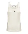 Dior Ribbed White Cotton Jersey Tank Top In White