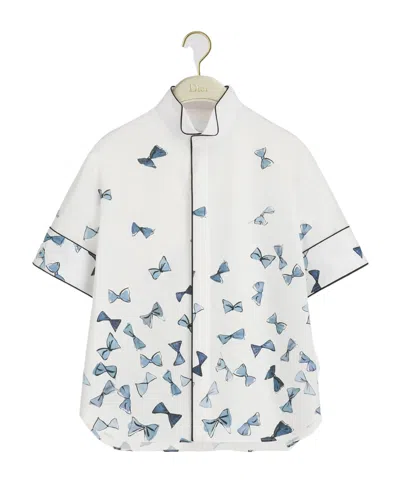 Dior Iviera Short-sleeved Blouse In White