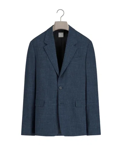 Dior Iviera Single-breasted Jacket In Blue