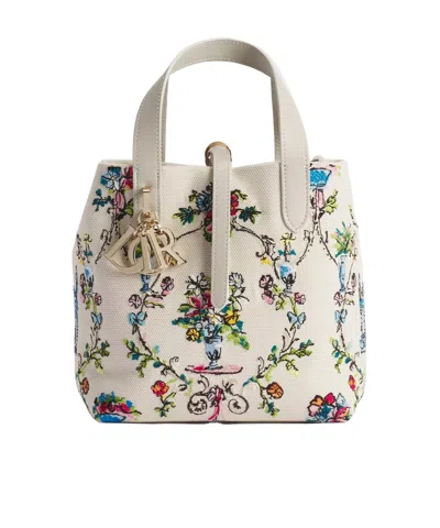 Dior Iviera Small  Toujours Vertical Tote Bag In Multi