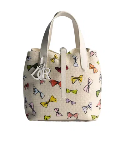 Dior Iviera Small  Toujours Vertical Tote Bag In Purple