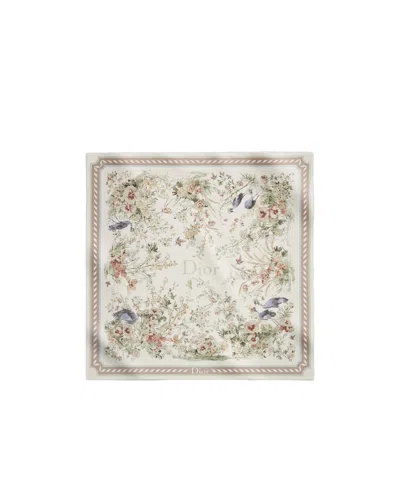 Dior Iviera Square Scarf In Neutral