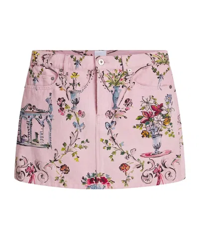 Dior Iviera Straight Miniskirt In Purple