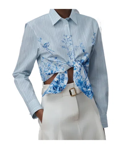 Dior Iviera Tied Cropped Blouse In Multi