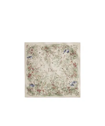 Dior Iviera Toile De Jouy Floral Garden Shawl In Brown