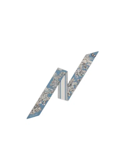 Dior Iviera Toile De Jouy Palms Mitzah Scarf In Blue